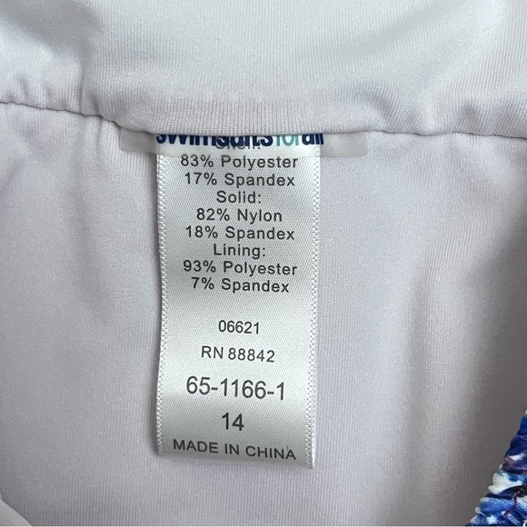 Swimsuits for All Smocked Tie Dye Triangle Bikini Set Size 14/16 - Picture 9 of 10